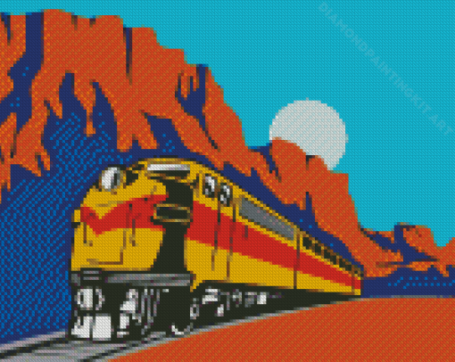 Diesel Train Diamond Painting