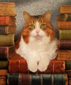 Books And Cats Diamond Painting