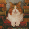 Books And Cats Diamond Painting