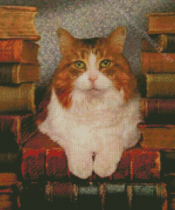 Books And Cats Diamond Painting