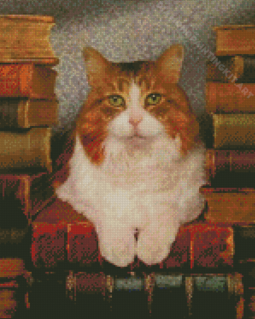 Books And Cats Diamond Painting