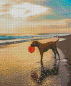 Dog Playing Diamond Painting