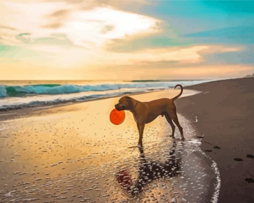 Dog Playing Diamond Painting