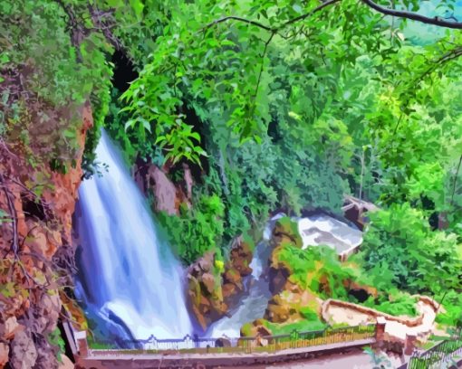 Edessa Waterfall Diamond Painting