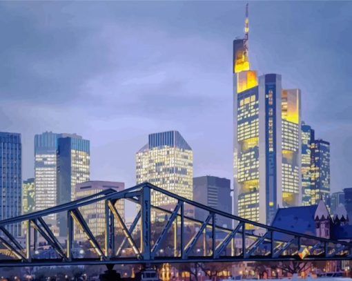 Footbridge Frankfurt Diamond Painting