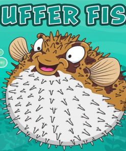 Cartoon Puffer Fish Diamond Painting