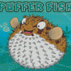 Cartoon Puffer Fish Diamond Painting