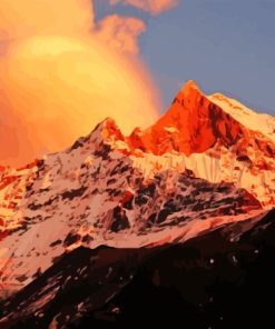 Himalayas At Sunset Diamond Painting