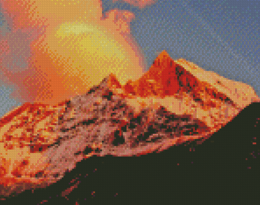 Himalayas At Sunset Diamond Painting