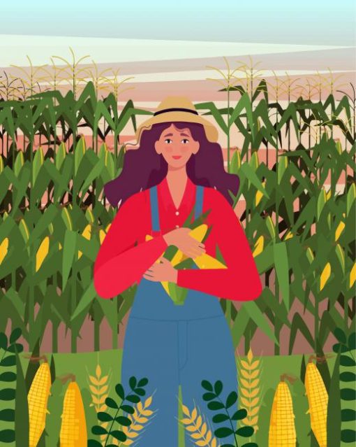 Farmer Woman Diamond Painting