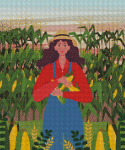 Farmer Woman Diamond Painting