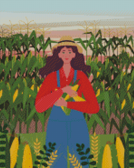 Farmer Woman Diamond Painting