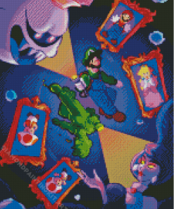 Luigis Mansion Diamond Painting