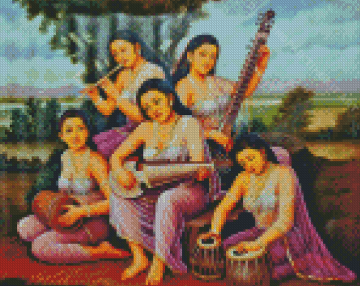 Indian Musicians Diamond Painting