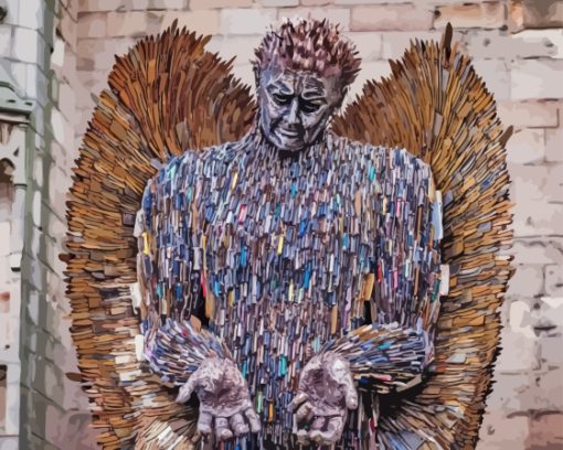 Knife Angel Sculpture Diamond Painting