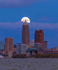 Moonrise Cleveland Diamond Painting