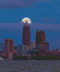 Moonrise Cleveland Diamond Painting