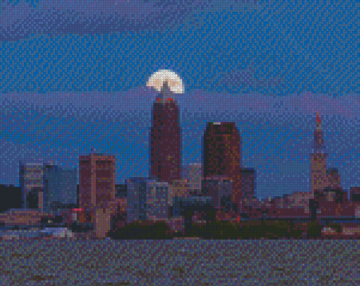 Moonrise Cleveland Diamond Painting