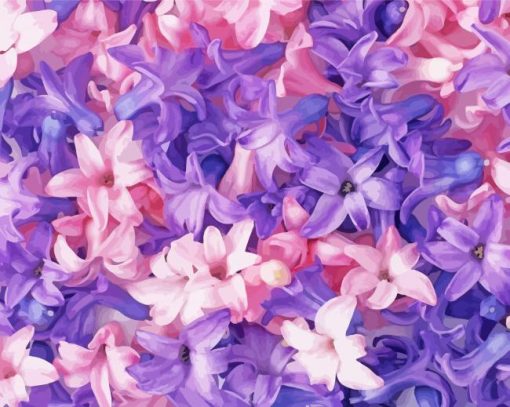 Purple Flowers Diamond Painting