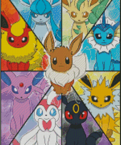 Pokemon Eeveelution Diamond Painting