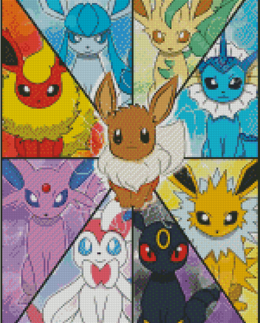 Pokemon Eeveelution Diamond Painting