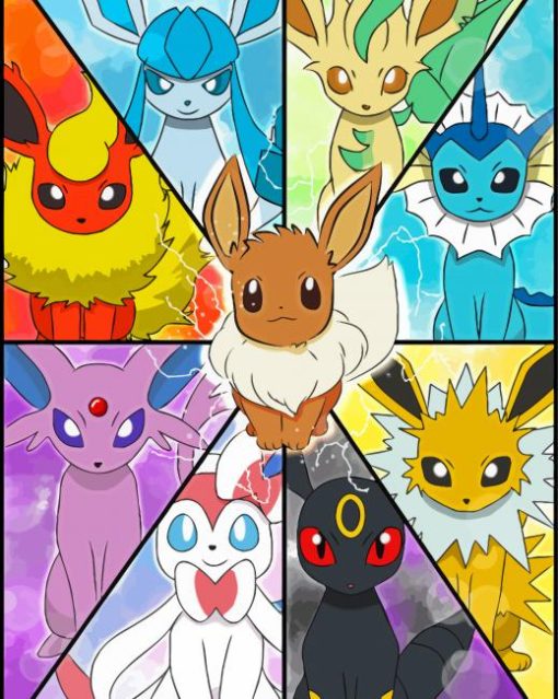 Pokemon Eeveelution Diamond Painting