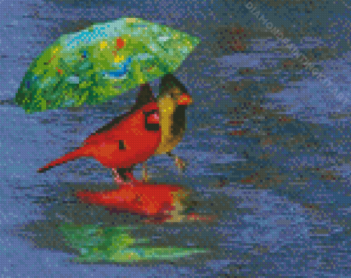 Rain And Birds Diamond Painting