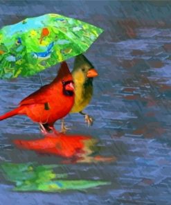 Rain And Birds Diamond Painting