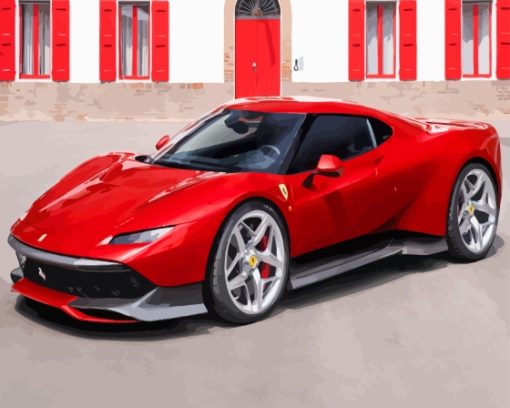 Red Ferrari Diamond Painting