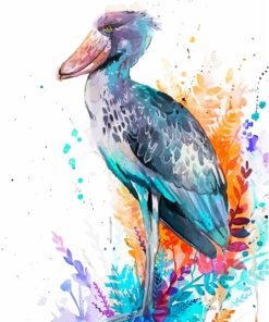 Splatter Shoebill Diamond Painting