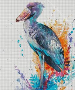 Splatter Shoebill Diamond Painting