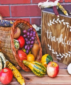 Thanksgiving Cornucopia Diamond Painting