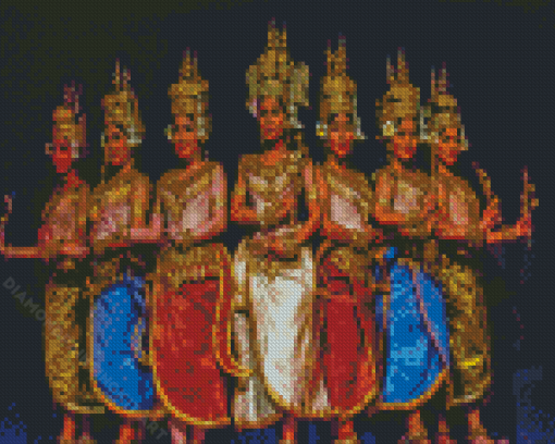 Cambodia Dancers Diamond Painting