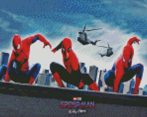 Three Spidermen Diamond Painting