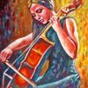 Woman Cello Diamond Painting