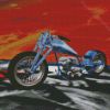 Chopper With Flame Diamond Painting