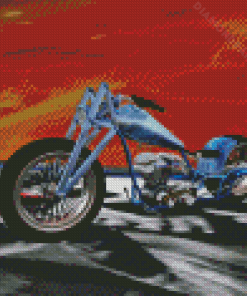 Chopper With Flame Diamond Painting