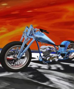 Chopper With Flame Diamond Painting