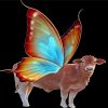 Cow And Butterfly Diamond Painting