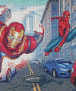 Iron Man And Spiderman Diamond Painting