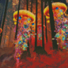 Jellyfish In The Forest Diamond Painting