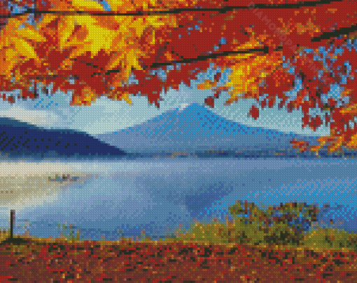 Lake Kawaguchi Diamond Painting