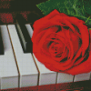 Piano With Rose Diamond Painting