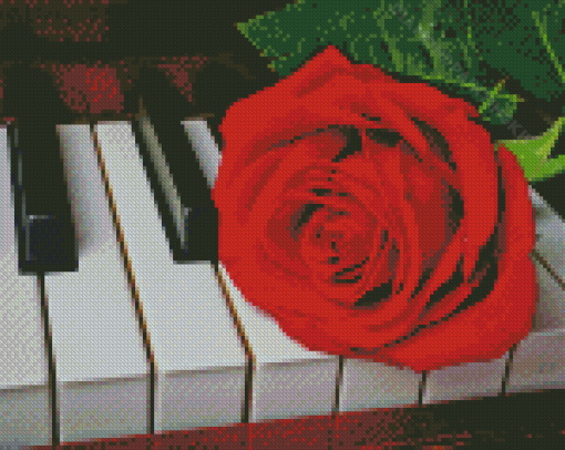 Piano With Rose Diamond Painting