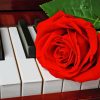 Piano With Rose Diamond Painting