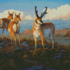 Pronghorn Deer Diamond Painting