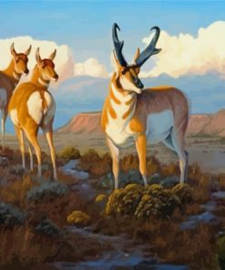 Pronghorn Deer Diamond Painting