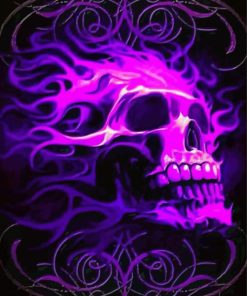 Purple Skull Diamond Painting