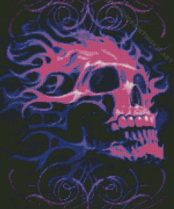 Purple Skull Diamond Painting