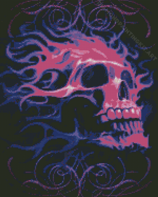 Purple Skull Diamond Painting